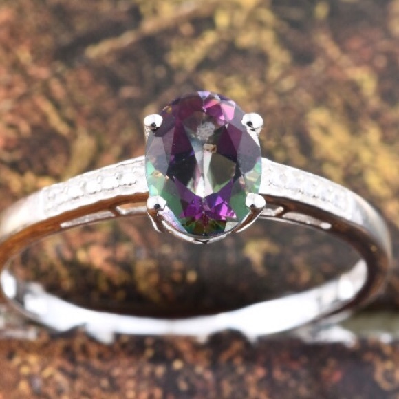 💜Genuine Mystic Topaz Ring💜 - Picture 3 of 8